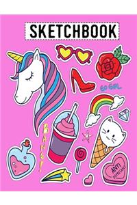 Sketchbook: Sketchbook Journal for Girls 8.5"x11" / 110 pages, White paper, Sketch, Doodle and Draw