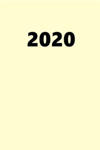 2020 Daily Planner 2020 Cream White Color 384 Pages