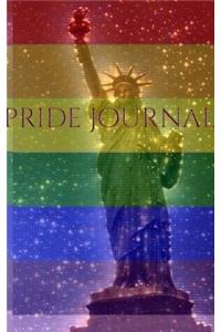Pride Rainbow statue of liberty creative blank journal