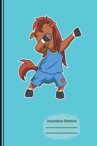 Dabbing Horse Basketball Player Composition Notebook