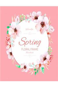 Watercolour Floral Frame Spring Notebook