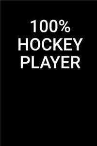 Hockey Player Notebook: Blank Lined Hockey Journal for Kids Player and Coach - College Ruled 120 Pages 6 X 9 In.