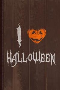 I Love Halloween Journal Notebook