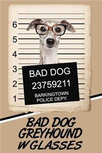 Bad Dog Greyhound W Glasses