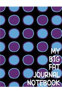 My Big Fat Journal Notebook Big Circles Purple and Blue