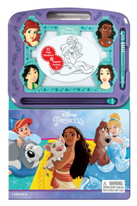 Disney Princess: Activity Book Learning, Writing, Sketching with Magnetic Drawing Doodle Pad for Kids