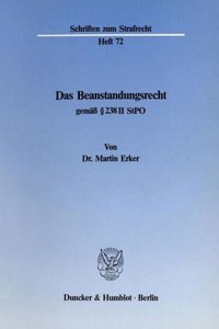 Das Beanstandungsrecht Gemass 238 II Stpo