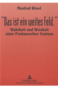 «Das Ist Ein Weites Feld.»