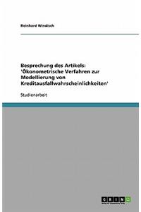 Besprechung des Artikels