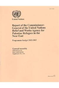 Report of the Commissioner-General of the United Nations Relief and Works Agency for Palestine Refugees in the Near East