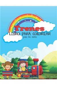 Trenes Libro Para Colorear Para Los Niños