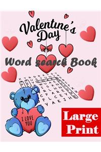 Valentine's Day Word Search books Large Print