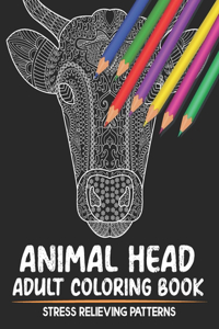 Animal Head Coloring Book Stress Relieving Patterns
