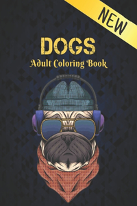 Dogs Adult Coloring Book