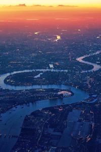 Aerial View of the River Thames in London Journal