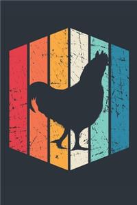 Vintage Chicken Notebook - Gift for Chicken Lovers - Retro Chicken Journal - Chicken Diary for Boys and Girls