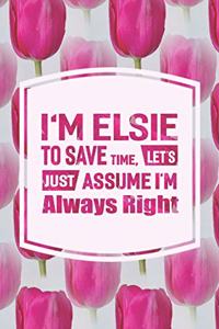 I'm Elsie to Save Time, Let's Just Assume I'm Always Right