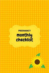 Pregnancy Monthly Checklist
