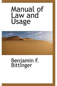 Manual of Law and Usage