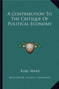 Contribution to the Critique of Political Economy