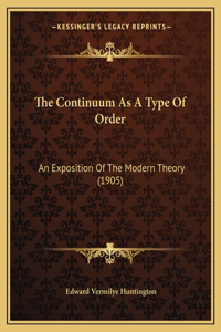 Continuum As A Type Of Order