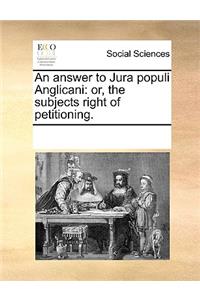 Answer to Jura Populi Anglicani