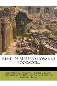 Rime Di Messer Giovanni Boccacci...