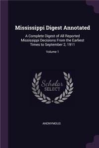 Mississippi Digest Annotated