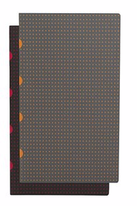Black on Red / Grey on Orange (set of two) B7 Lined Notebooks