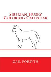 Siberian Husky Coloring Calendar