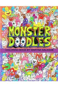 Doodle monsters coloring book