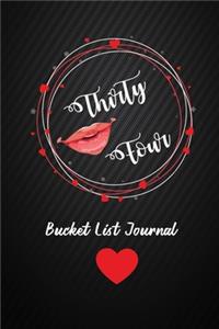 Thirty Four Bucket List Journal