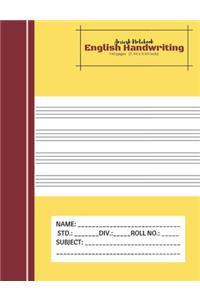 Amiesk Notebook - English Handwriting Notebook - 140 pages (7.44 x 9.69 inch)