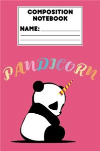 Composition Notebook Pandicorn