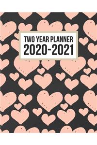 Two Year Planner 2020-2021: 24 Month Yearly Planner Monthly Calendar View with Daily Organizer, Phone Book & Password Keeper