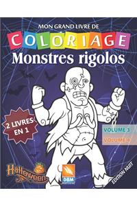 Monstres Rigolos - 2 livres en 1 - Volume 3 + Volume 4 - Edition nuit