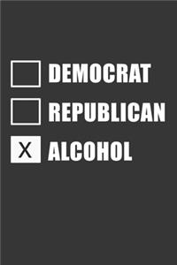 Democrat Republican Alcohol Notebook