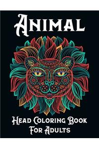 Animal Head Coloring Book For Adults