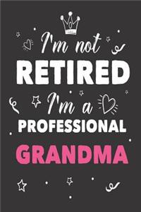 I'm Not Retired I'm A Professional Grandma