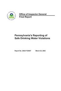 Pennsylvania's Reporting of Safe Drinking Water Violations
