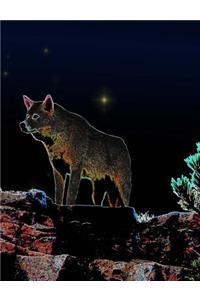 Lone Wolf Wide Rule Composition Notebook