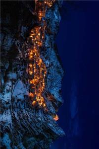 Castelmezzano, Italy Lit Up at Night Journal