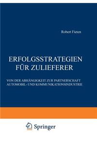 Erfolgsstrategien Für Zulieferer