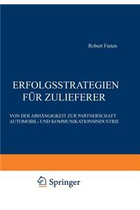 Erfolgsstrategien Für Zulieferer