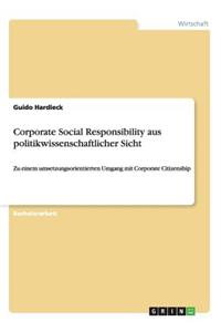 Corporate Social Responsibility aus politikwissenschaftlicher Sicht
