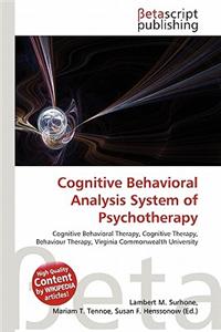 Cognitive Behavioral Analysis System of Psychotherapy