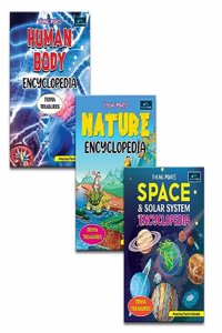 Young Mind Encyclopedia - Set of 3 Books - Space, Human Body, and Nature Encyclopedia For Kids