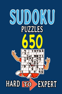 Hard to Expert Sudoku 650 Puzzles