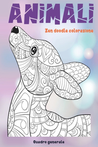 Zen Doodle Colorazione - Quadro generale - Animali