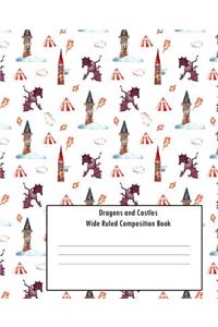 Dragons and Castles Wide Ruled Composition Book